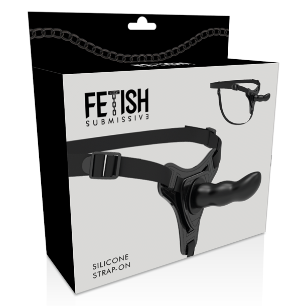 Fetish Submissive silikone strap-on sort 16 cm G-spot