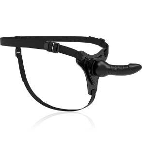 Fetish Submissive silikone strap-on sort 16 cm realistisk