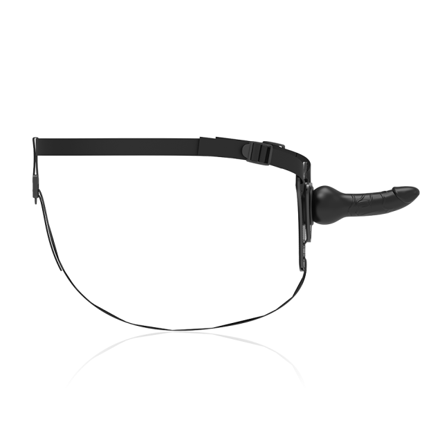 Fetish Submissive silikone strap-on sort 16 cm realistisk