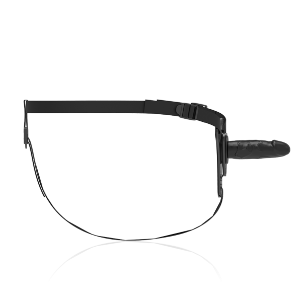 Fetish Submissive silikone strap -on realistisk sort 15 cm