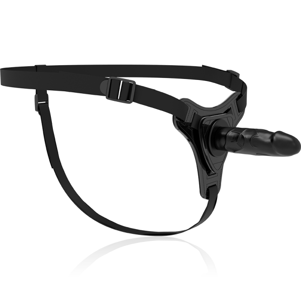 Fetish Submissive silikone strap -on realistisk sort 15 cm