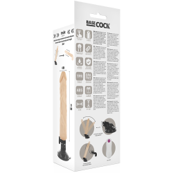 Basecock realistisk vibrator m. remote lys 21 cm