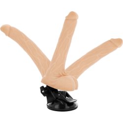 Basecock realistisk vibrator m. remote lys 18,5 cm