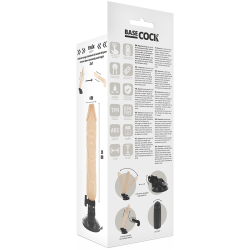 Basecock realistisk vibrator m. remote lys 20 cm