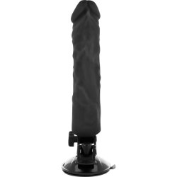 Basecock realistisk vibrator m. remote sort 21 cm