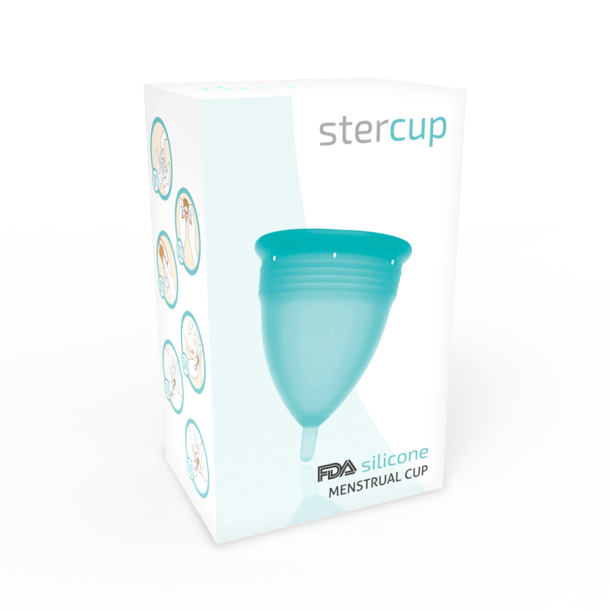 Stercup menstruationskop aquamarine silikone str. L
