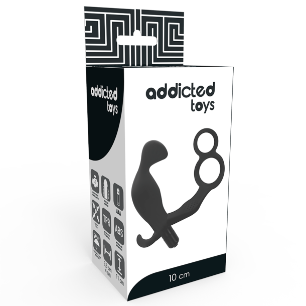 Addicted Toys analplug dobbelt penis og kuglering