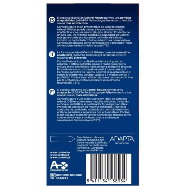 Control adapta natur 24 stk kondomer