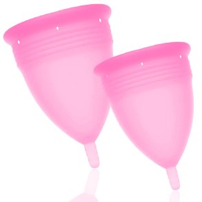 Stercup menstruationskopper pink str. S + L