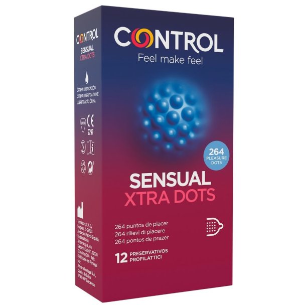 Control xtra dots 12 stk kondomer