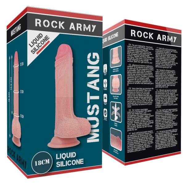 Rock Army liquid silikone mustang realistic 18 cm