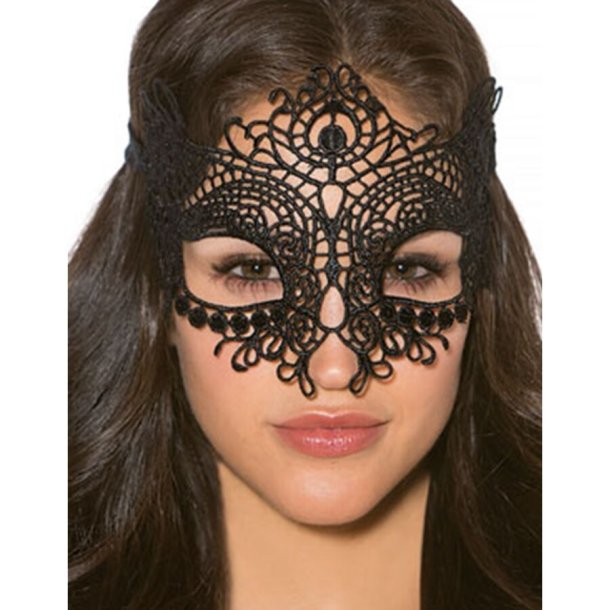 Queen Lingerie sort blonde maske one size