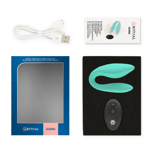 Rithual kama remote couples massager aqua