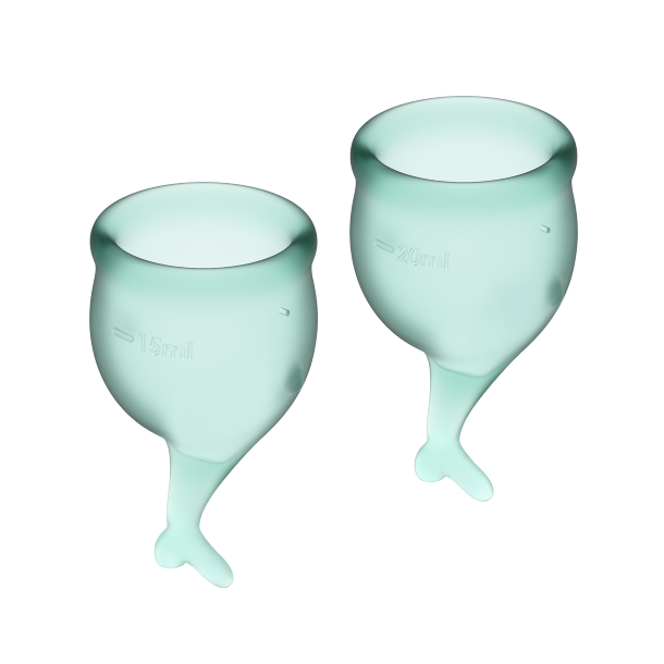 Satisfyer Feel Secure menstruationskop m�rkegr�n 15+20 ml