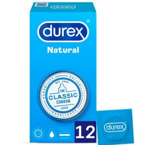 Durex natural plus 12 stk kondomer