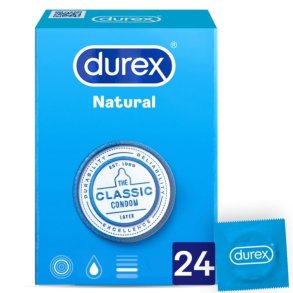 Durex natural plus 24 stk kondomer