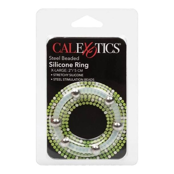 Calex st�l beaded silikone ring XL