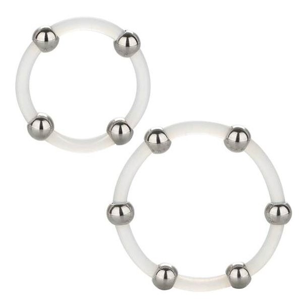 Calex st�l beaded silikone ring s�t