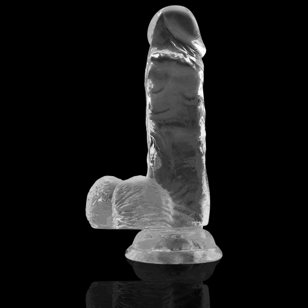 XRAY transparent penis med kugler 15,5cm x 3,5cm