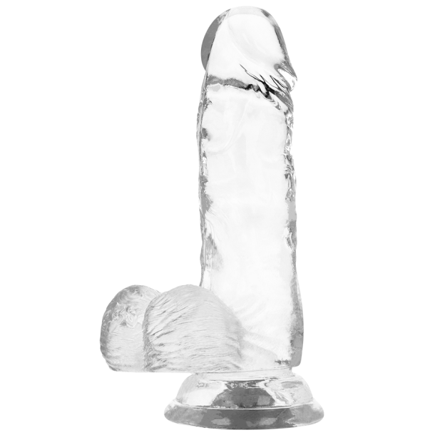 XRAY transparent penis med kugler 15,5cm x 3,5cm