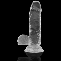 XRAY transparent penis med kugler 15,5cm x 3,5cm