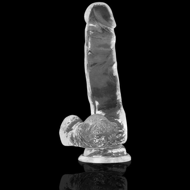 XRAY transparent penis med kugler 18,5cm x 3,8cm