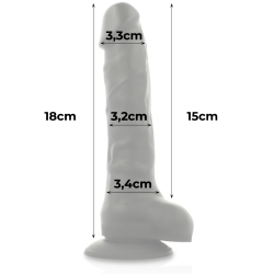 Cock Miller silikone sort dildo 18 cm