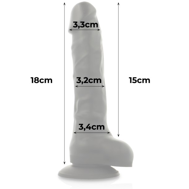 Cock Miller silikone sort dildo 18 cm