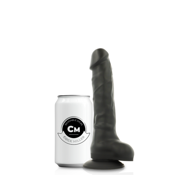 Cock Miller silikone sort dildo 18 cm