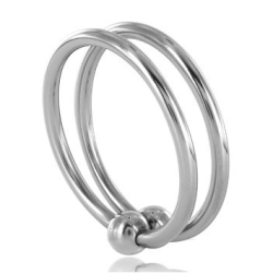 Metal Hard dobbelt glans ring 28 mm