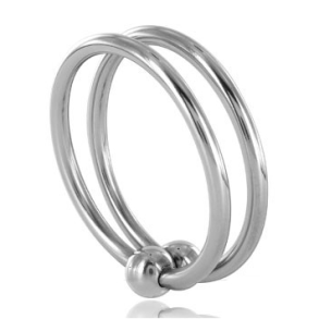 Metal Hard dobbelt glans ring 32 mm