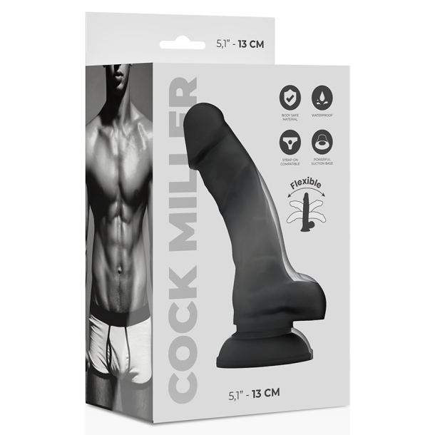 Cock Miller silikone dildo sort 13cm