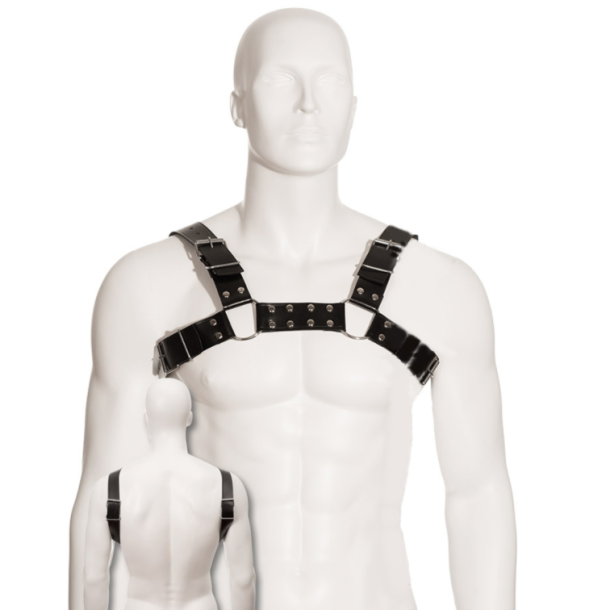Leather Body sort tyr hund harness 