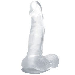 Baile realistisk dildo sugekop og kugler 16,7 cm klar