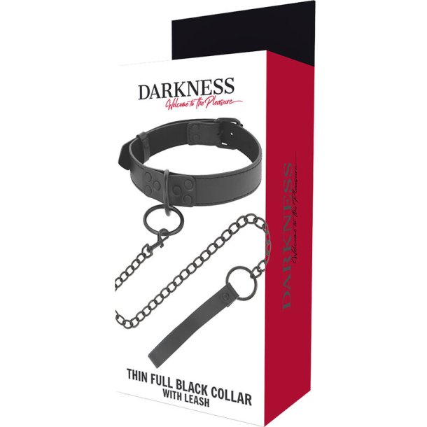 Darkness collar med snor