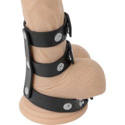 Darkness justerbar l�der sleeve penis og kugler