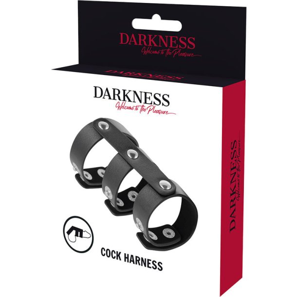 Darkness justerbar l�der sleeve penis og kugler