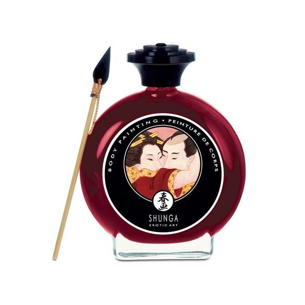 Shunga kropsmaling jordb�r og champagne