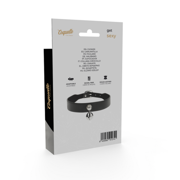 Coquette Chic Desire homemade choker jingle bell