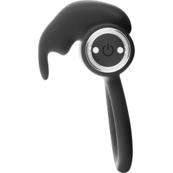 Black &amp; Silver burton genopladelig vibrerende ring 10V