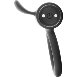 Black &amp; Silver cameron genopladelig vibrerende ring sort