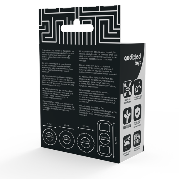 Addicted Toys cock ring s�t 4 stk