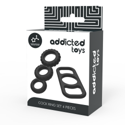 Addicted Toys cock ring s�t 4 stk