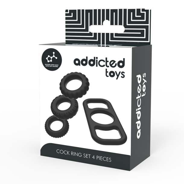 Addicted Toys cock ring s�t 4 stk