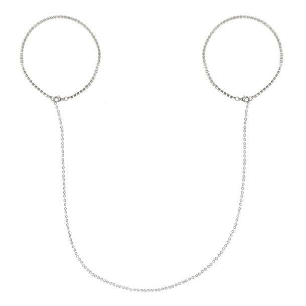 Obsessive bijou silver handcuffs gadets 