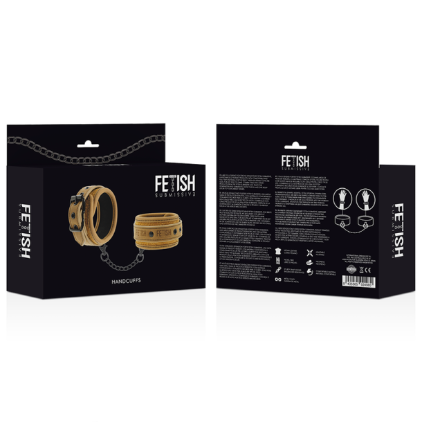 Fetish Submissive h�ndjern vegansk l�der