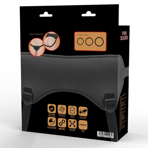 Cyber ??Silicock strap-on harness med 3 ringe