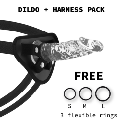 XRAY harness + transparent penis 16,5cm x 4cm