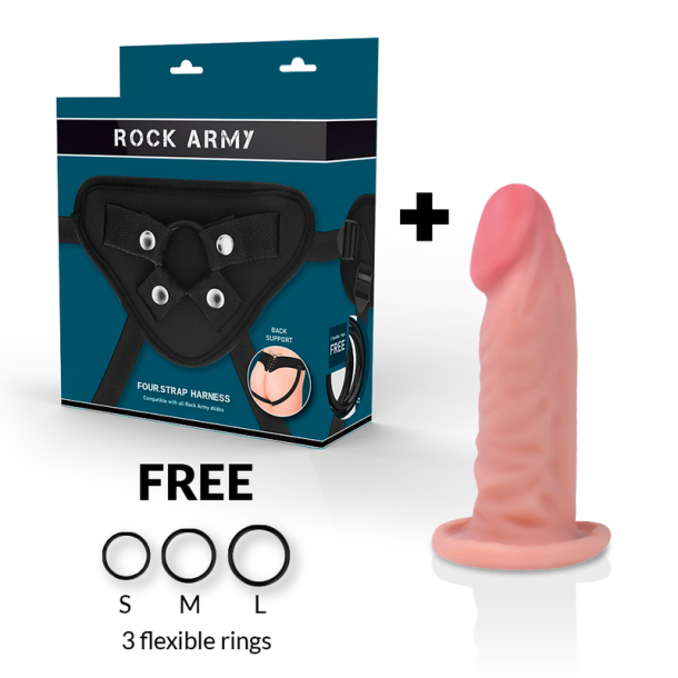 Rock Army harness + dobbelt densitet tiger 14 cm