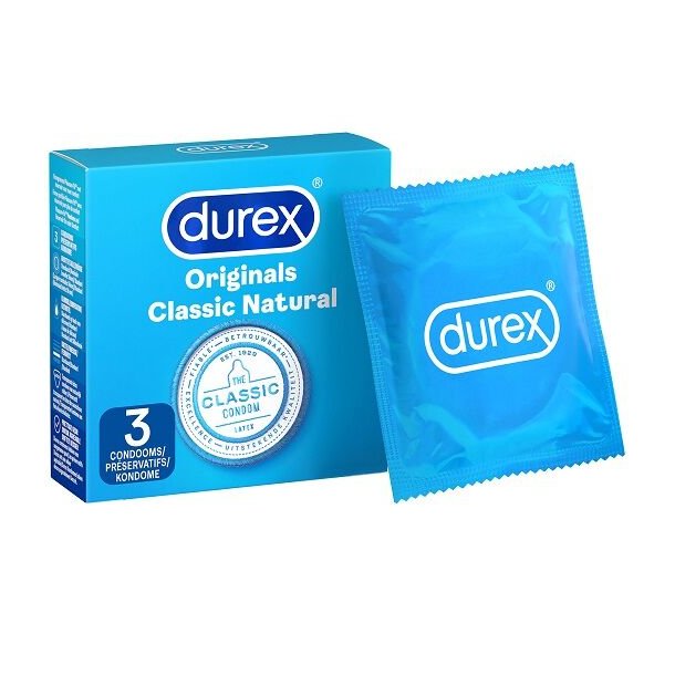 Durex natural classic 3 stk kondomer